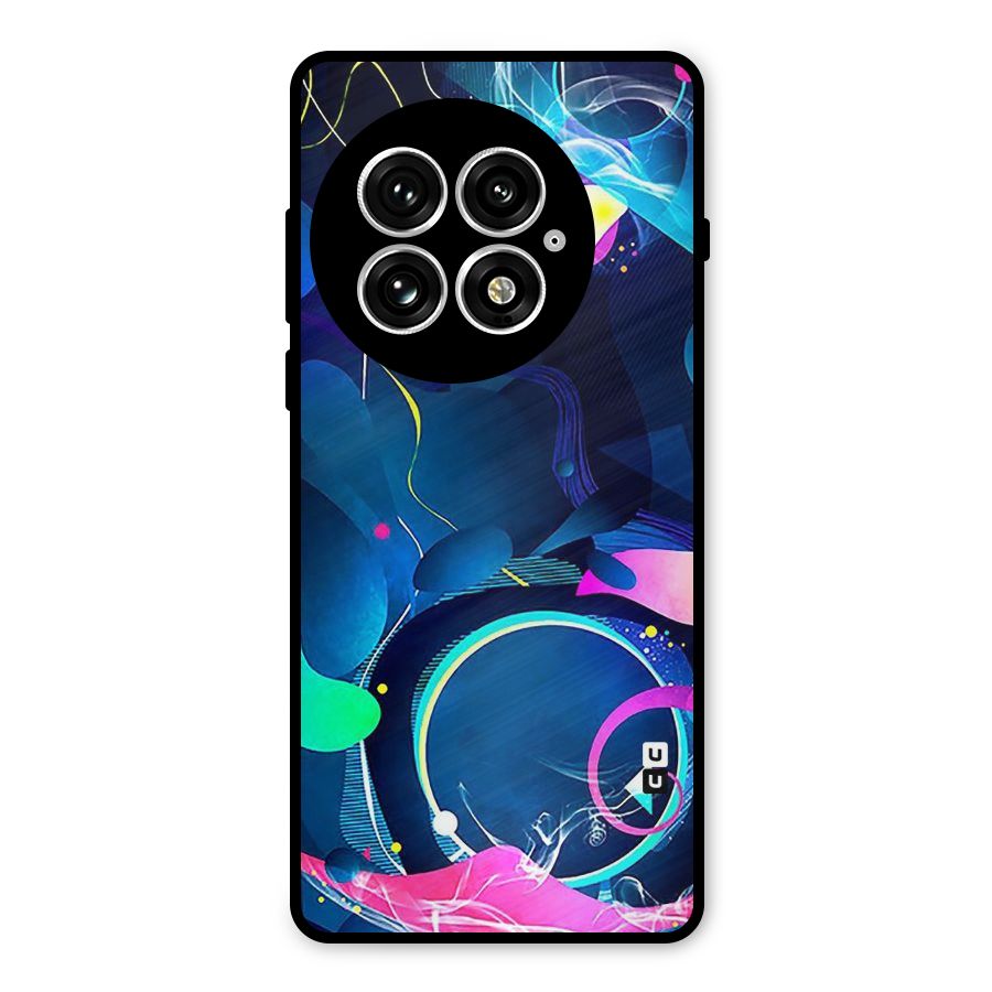 Blue Circle Flow Metal Back Case for OnePlus 13