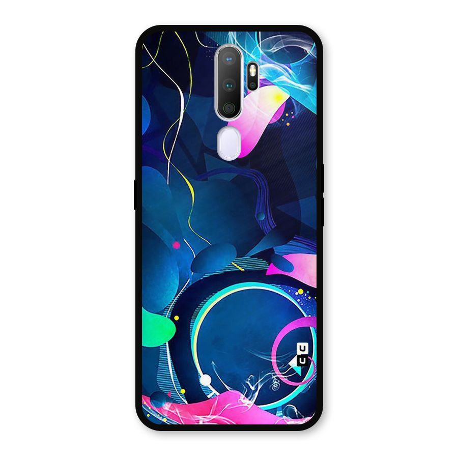 Blue Circle Flow Metal Back Case for Oppo A5 (2020)