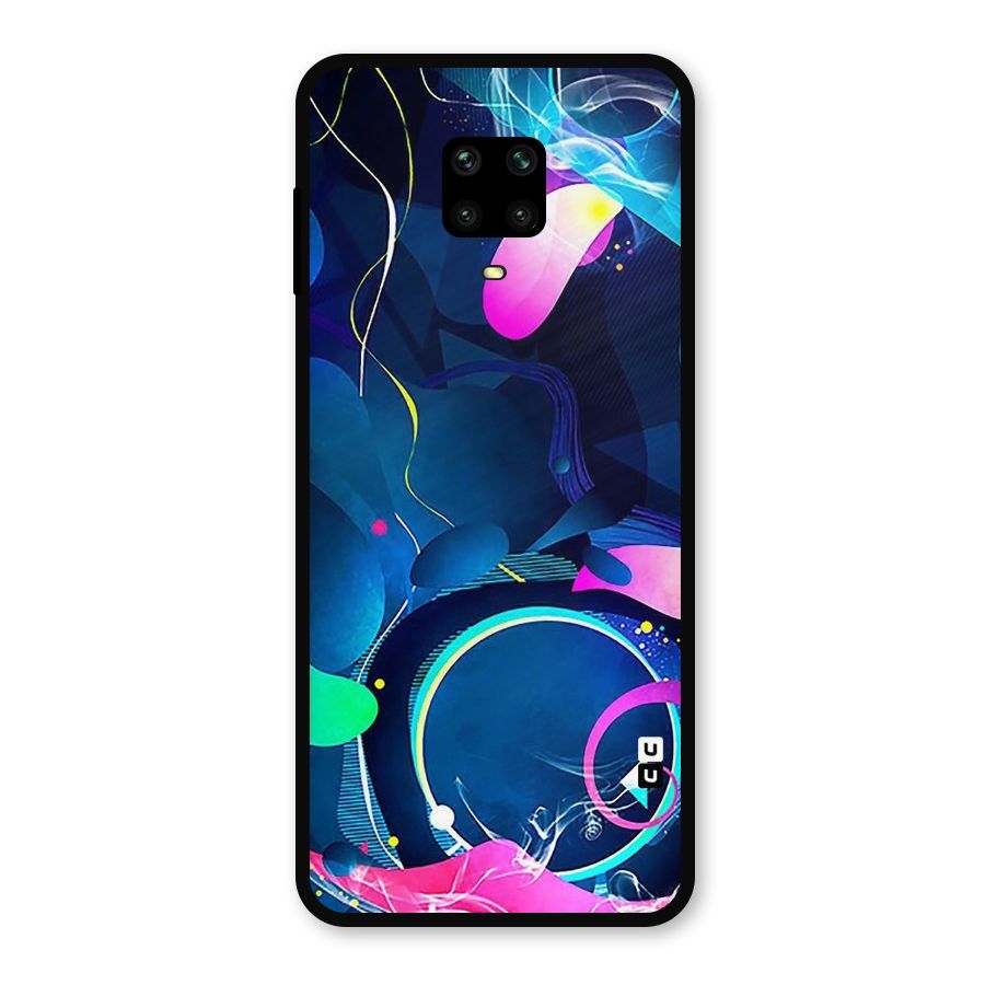 Blue Circle Flow Metal Back Case for Poco M2 Pro