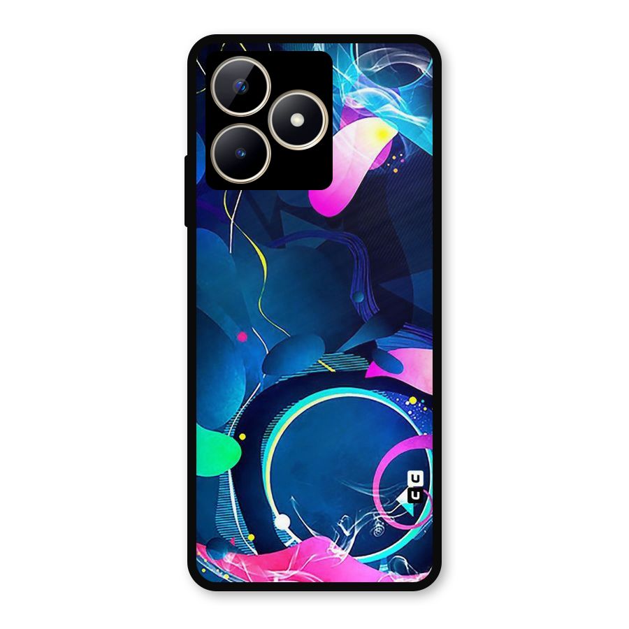 Blue Circle Flow Metal Back Case for Realme C53