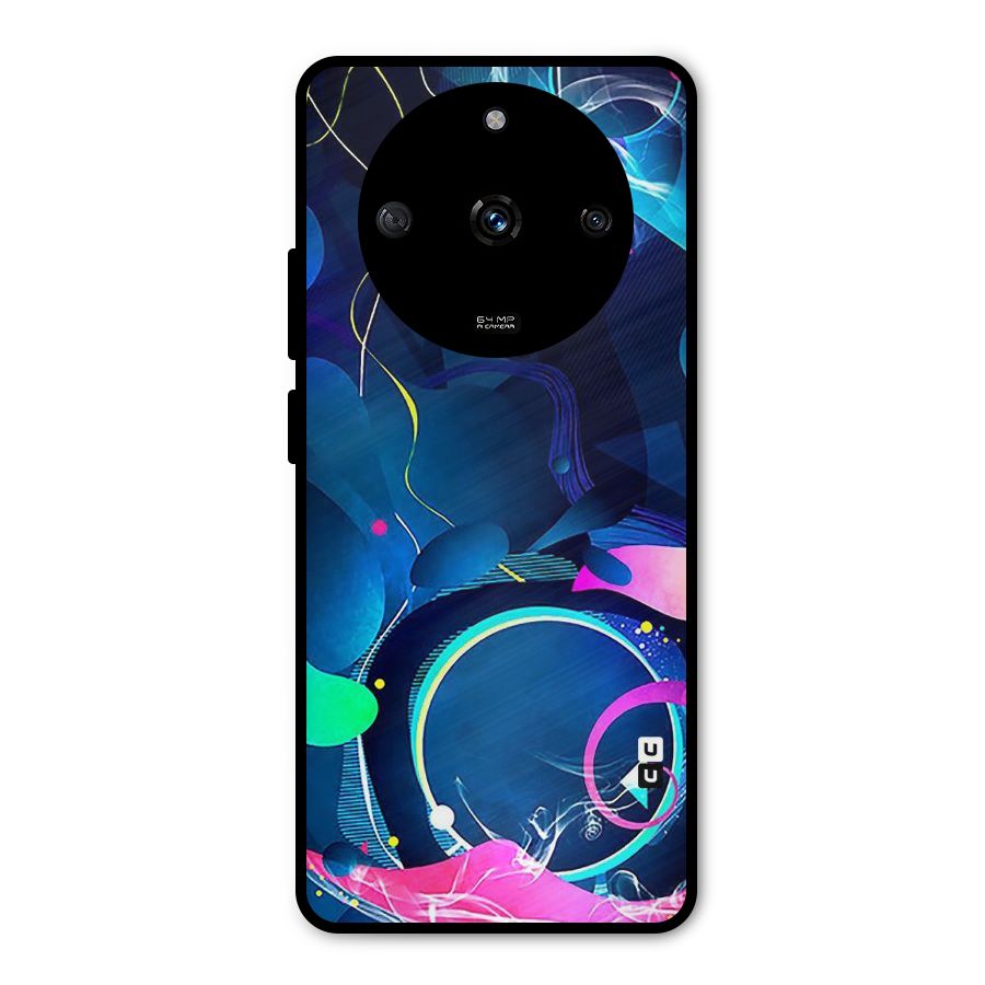 Blue Circle Flow Metal Back Case for Realme Narzo 60 5G