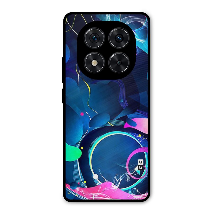Blue Circle Flow Metal Back Case for Redmi Note 14 Pro 5G