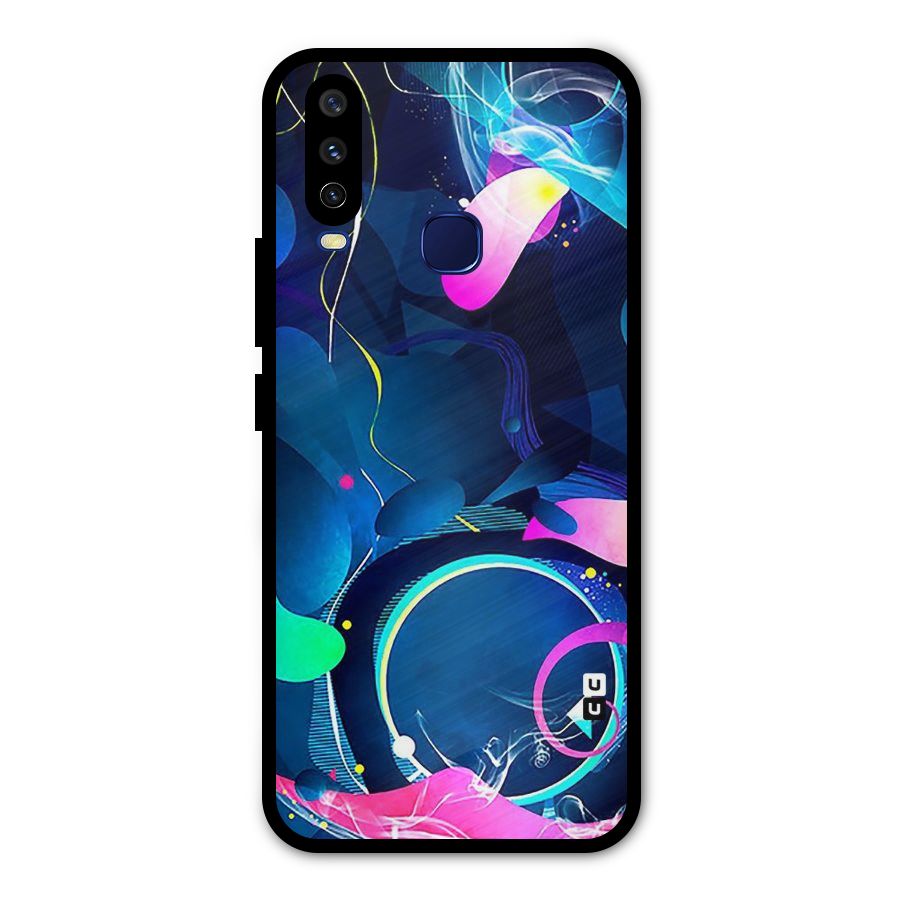 Blue Circle Flow Metal Back Case for Vivo Y15