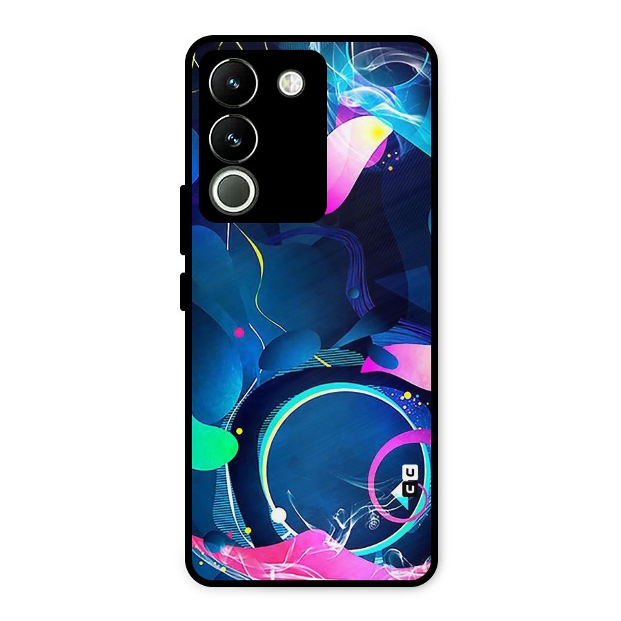 Blue Circle Flow Metal Back Case for Vivo Y200