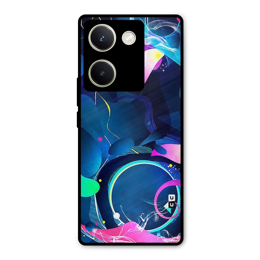 Blue Circle Flow Metal Back Case for Vivo Y200 Pro