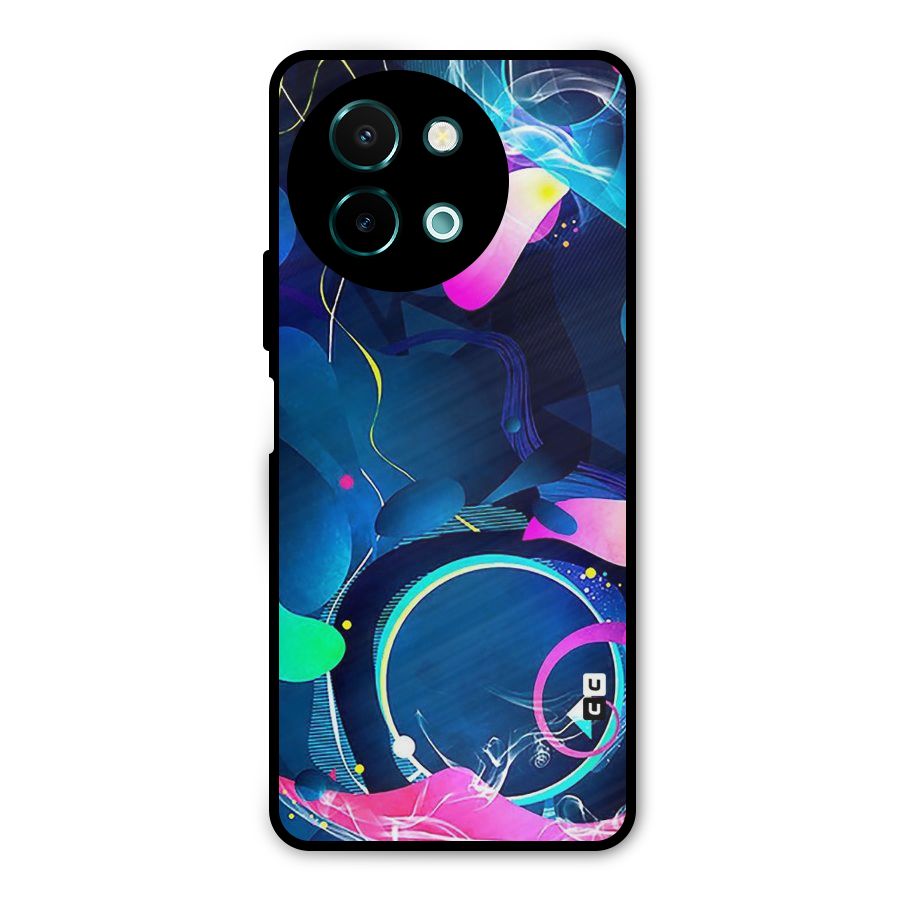 Blue Circle Flow Metal Back Case for Vivo Y58