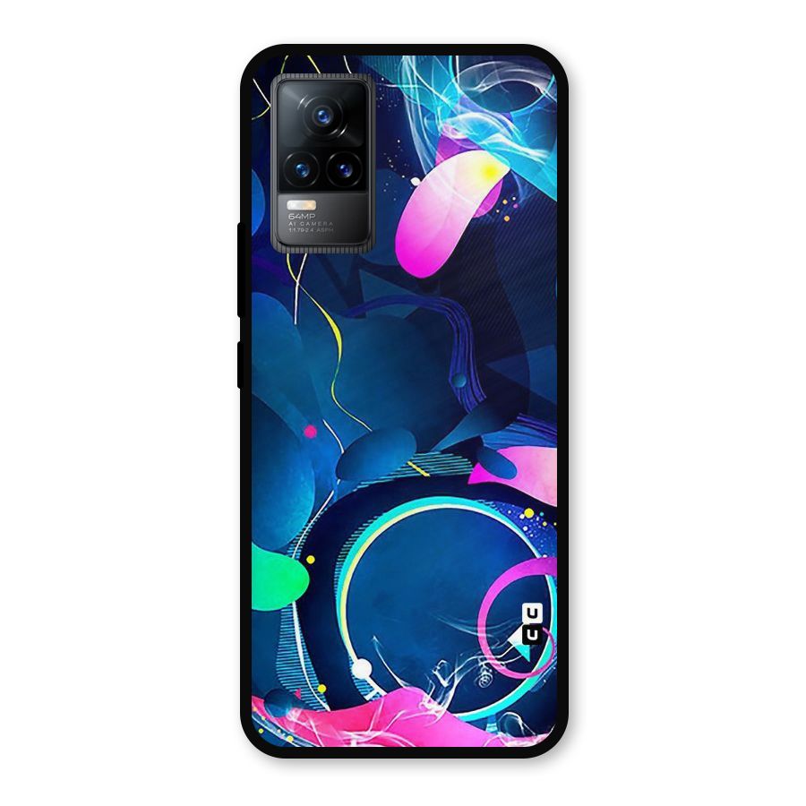 Blue Circle Flow Metal Back Case for Vivo Y73