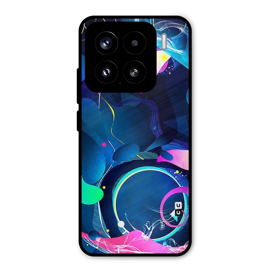 Blue Circle Flow Metal Back Case for Xiaomi 15