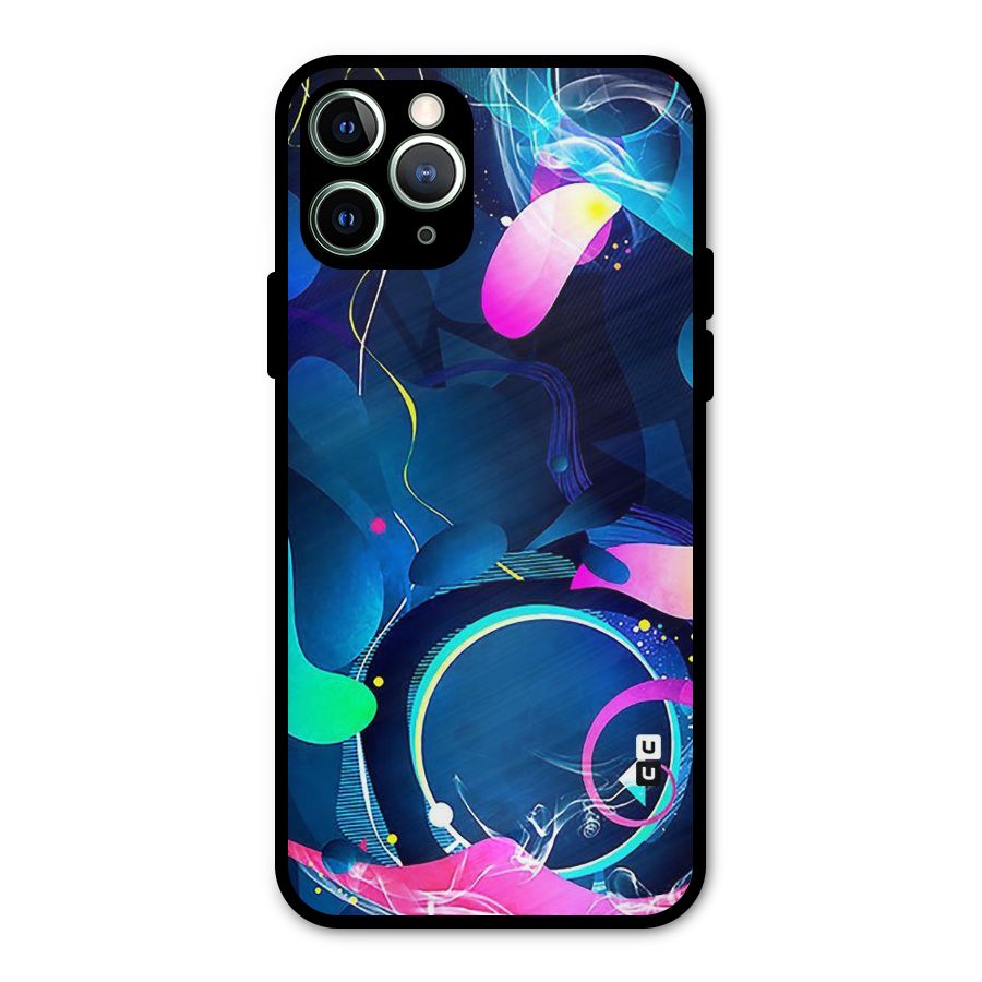 Blue Circle Flow Metal Back Case for iPhone 11 Pro Max