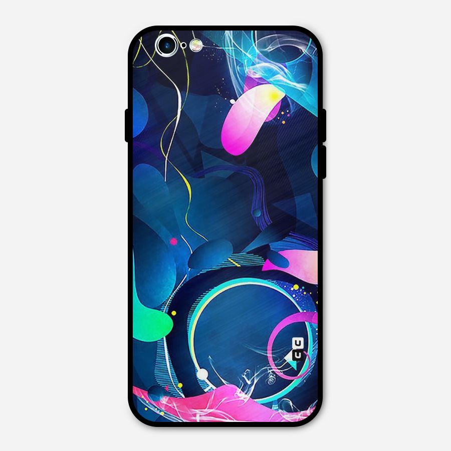 Blue Circle Flow Metal Back Case for iPhone 6 6s