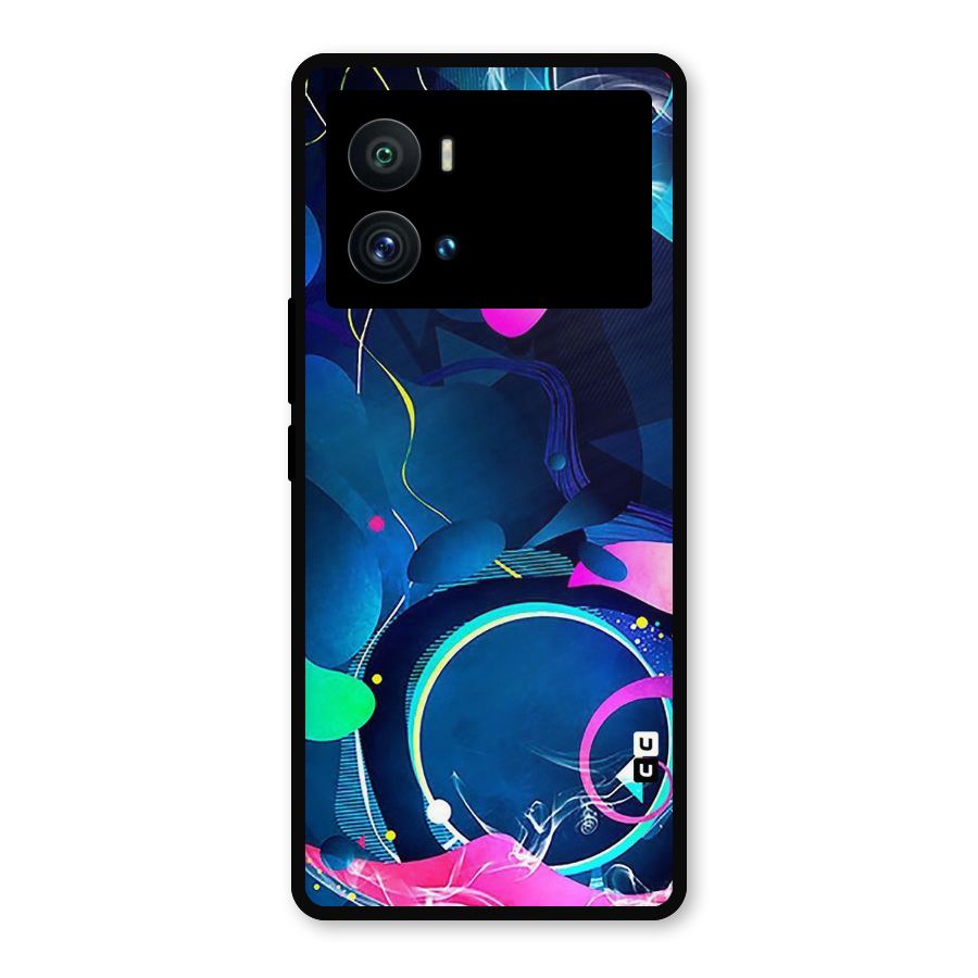 Blue Circle Flow Metal Back Case for iQOO 9 Pro
