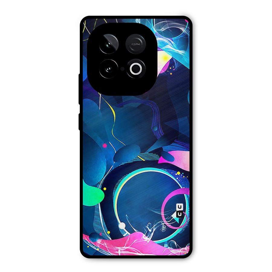 Blue Circle Flow Metal Back Case for iQOO Neo 10