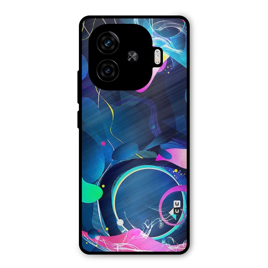 Blue Circle Flow Metal Back Case for iQOO Neo 10R