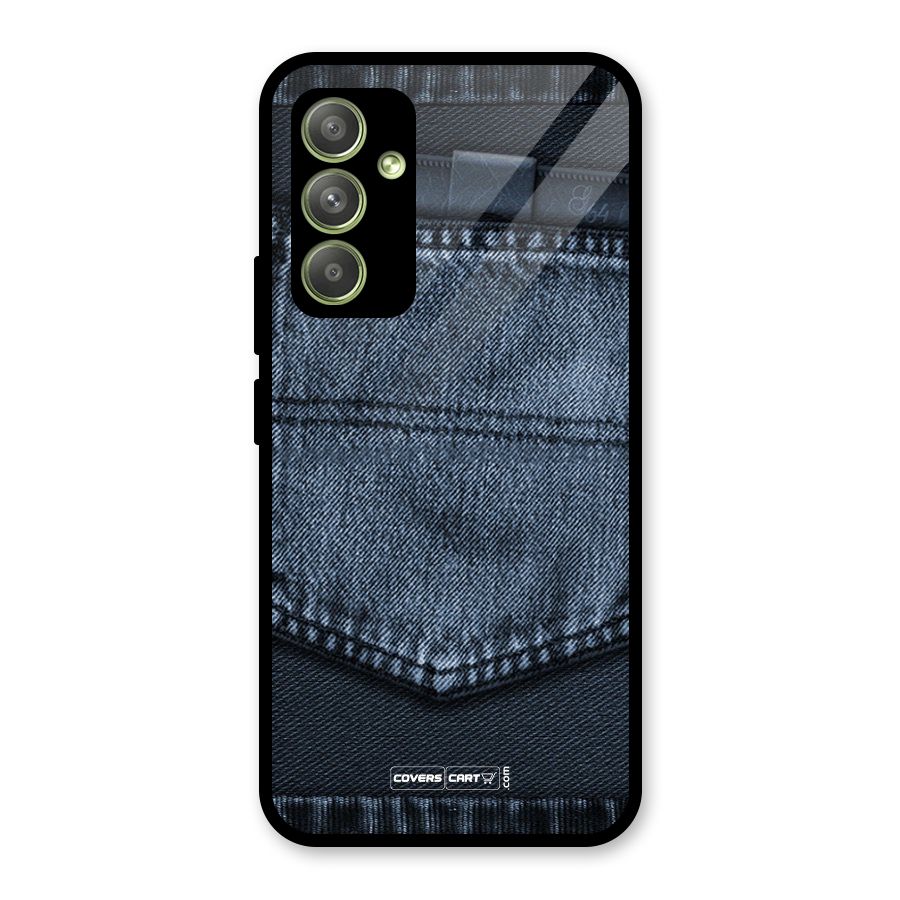 Blue Denim Glass Back Case for Galaxy A54