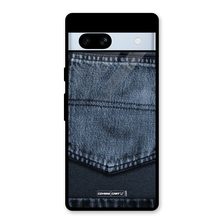Blue Denim Glass Back Case for Google Pixel 7a