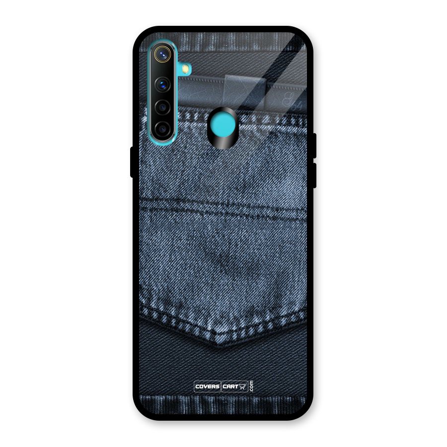 Blue Denim Glass Back Case for Realme 5