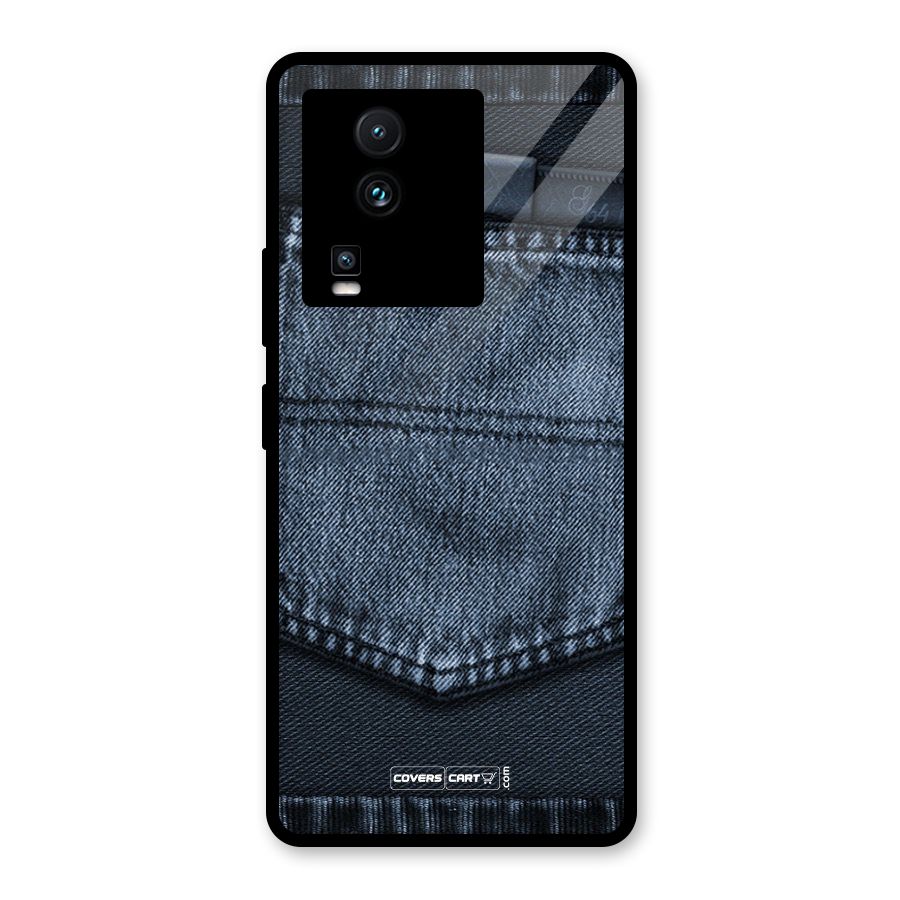 Blue Denim Glass Back Case for Vivo iQOO Neo 7 Pro