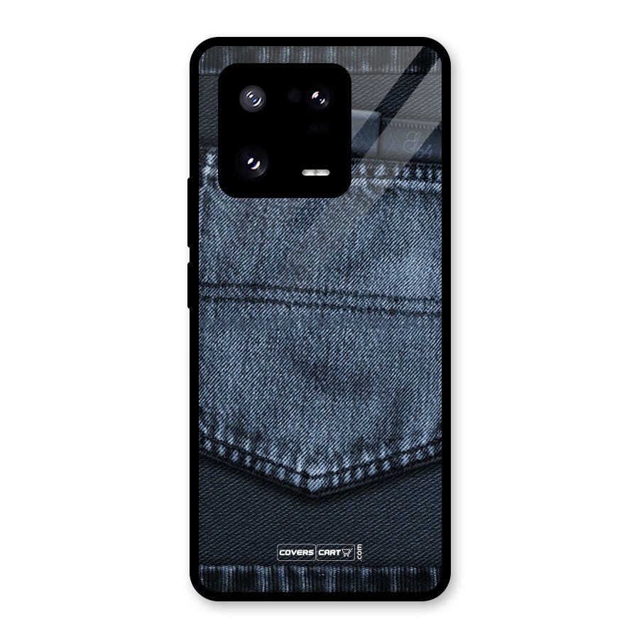 Blue Denim Glass Back Case for Xiaomi 13 Pro