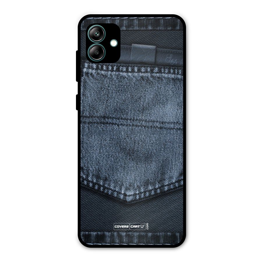 Blue Denim Metal Back Case for Galaxy A04