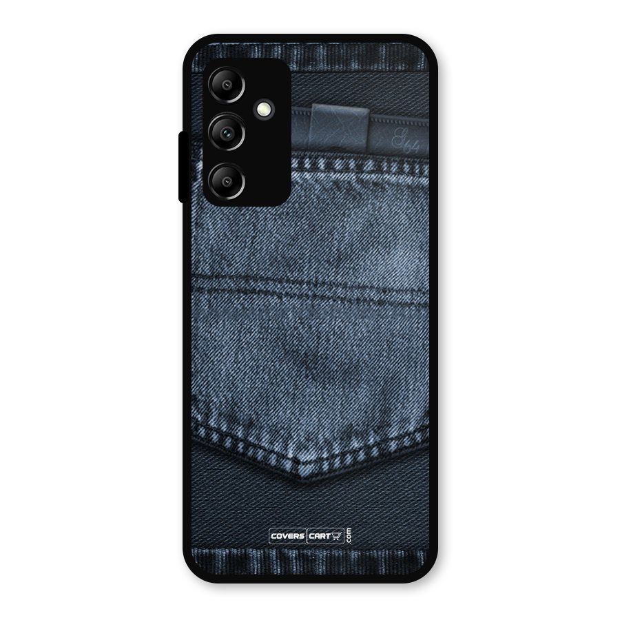 Blue Denim Metal Back Case for Galaxy A14 5G