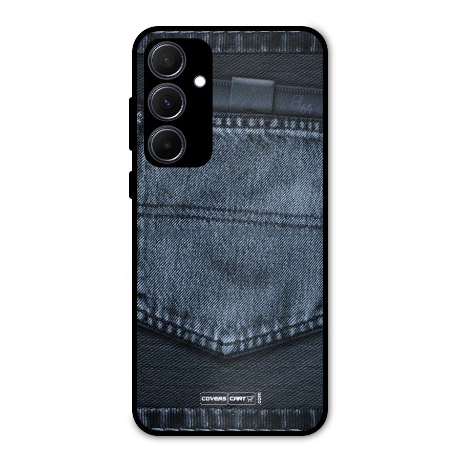 Blue Denim Metal Back Case for Galaxy A35