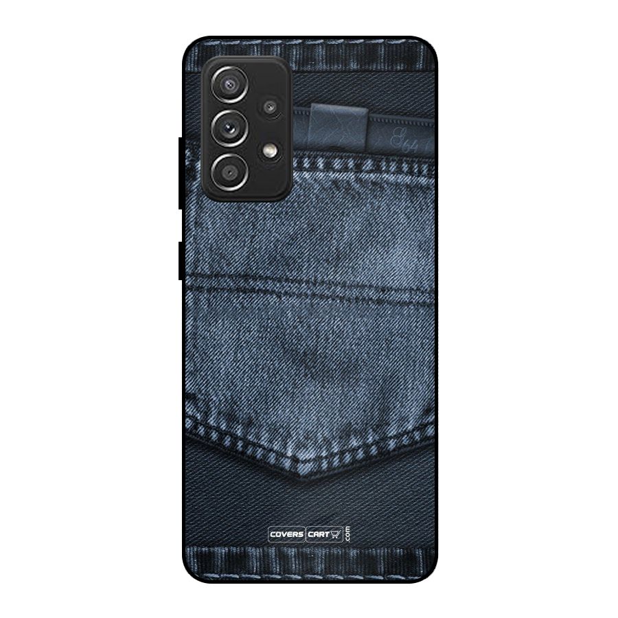 Blue Denim Metal Back Case for Galaxy A52s 5G