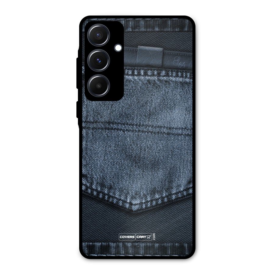 Blue Denim Metal Back Case for Galaxy A55