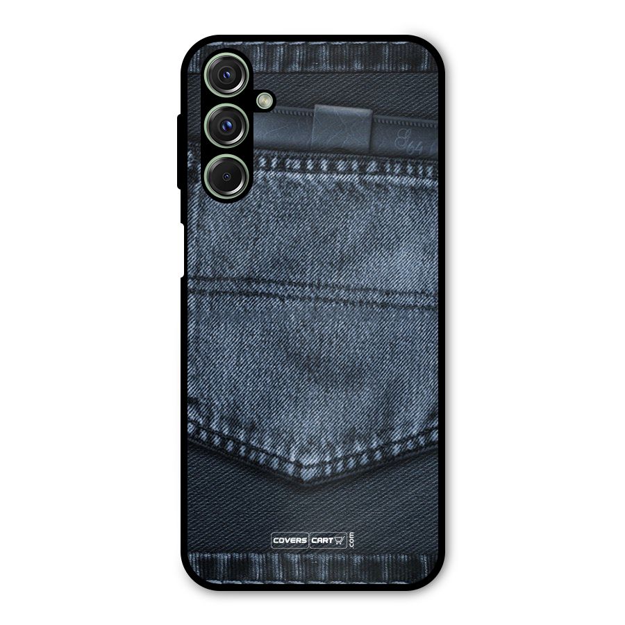 Blue Denim Metal Back Case for Galaxy F34