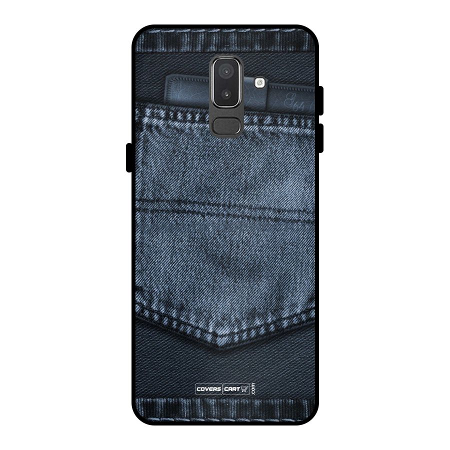Blue Denim Metal Back Case for Galaxy On8 (2018)
