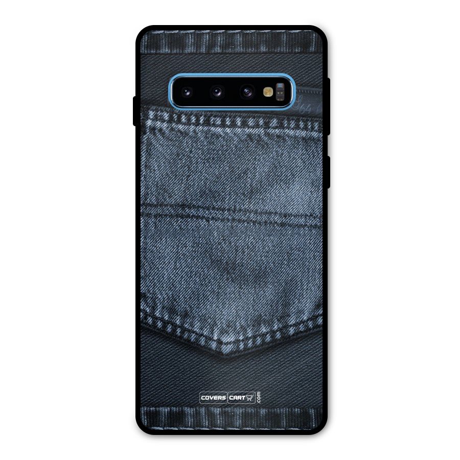 Blue Denim Metal Back Case for Galaxy S10