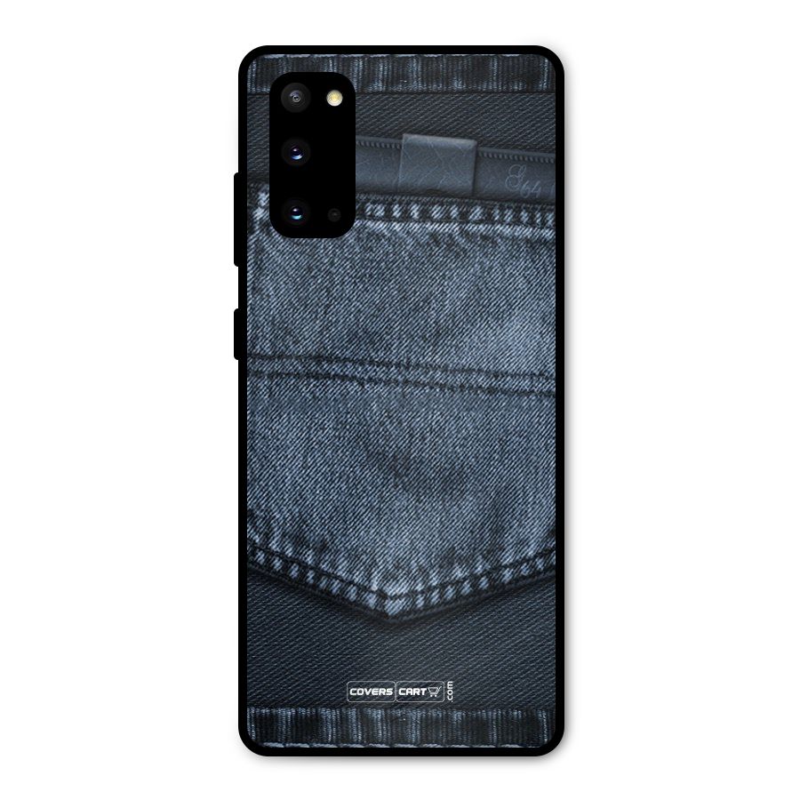 Blue Denim Metal Back Case for Galaxy S20