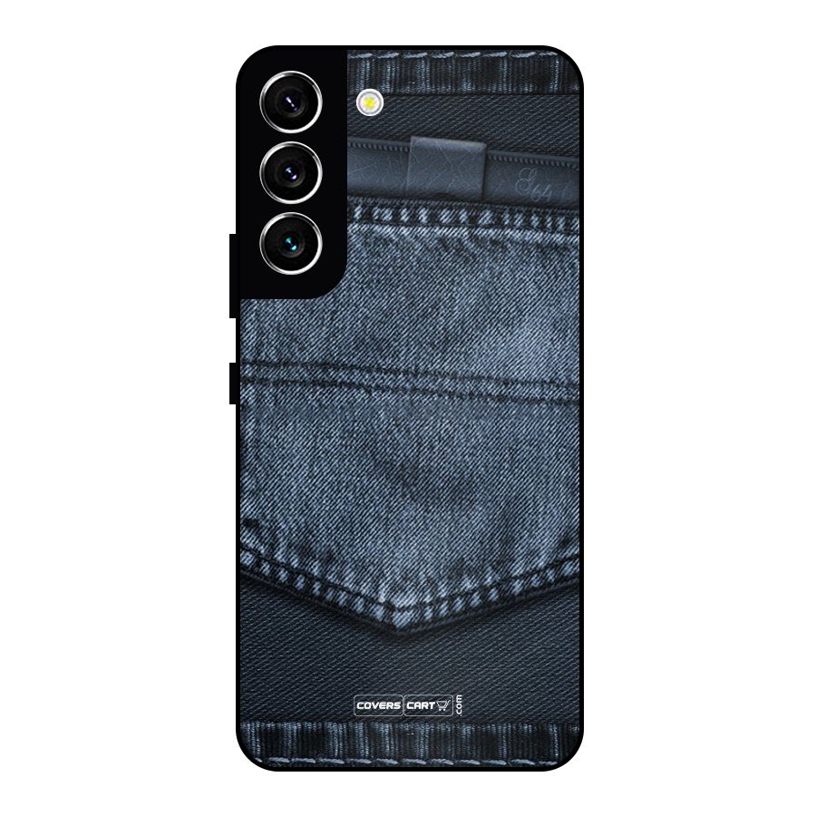 Blue Denim Metal Back Case for Galaxy S22 5G
