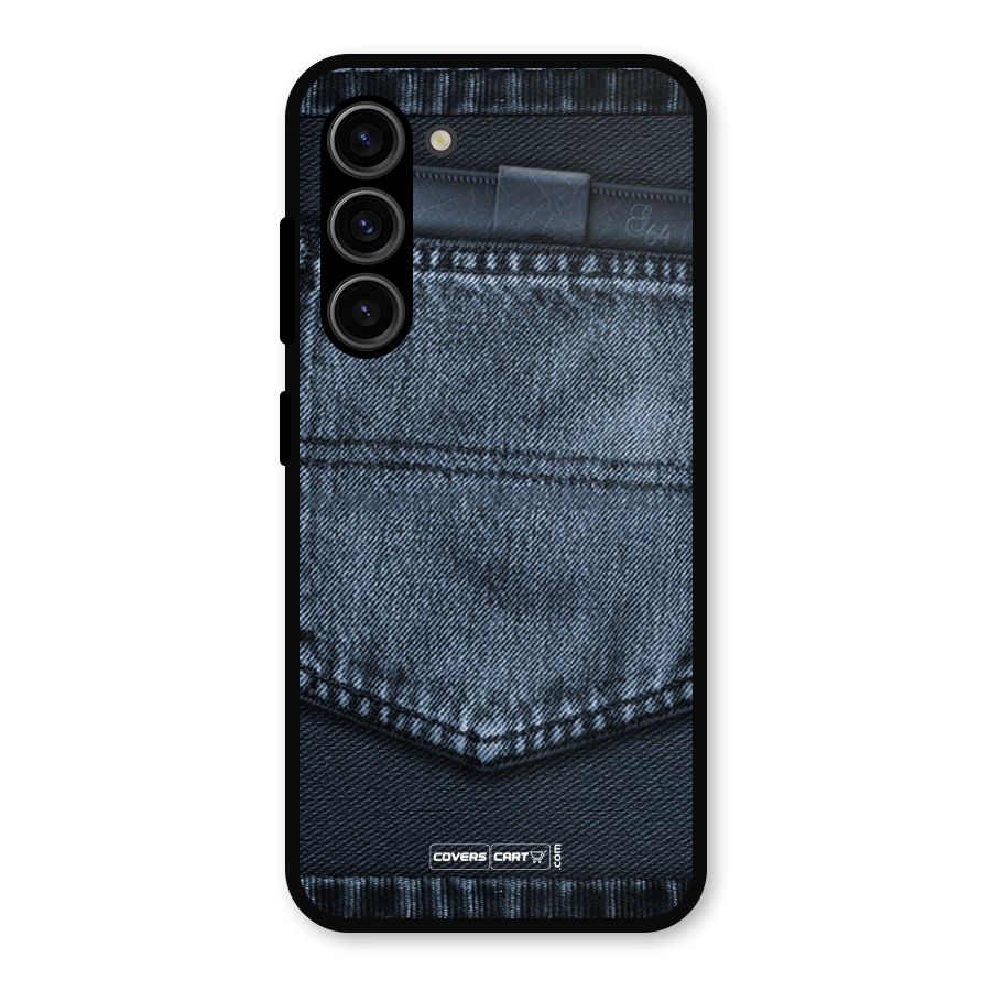Blue Denim Metal Back Case for Galaxy S23