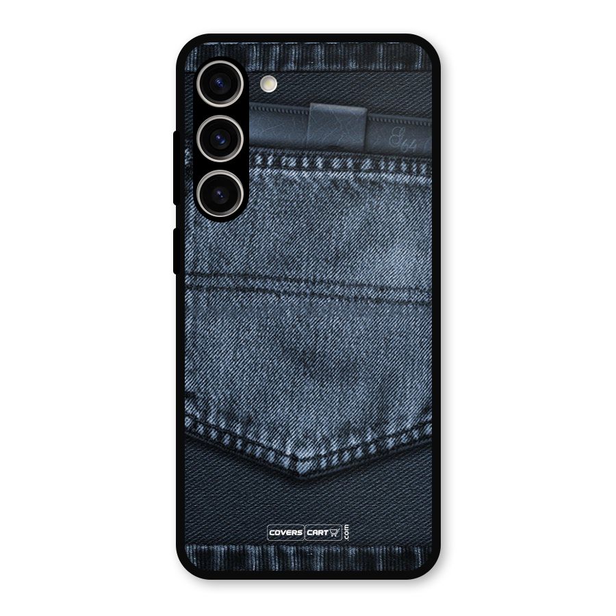 Blue Denim Metal Back Case for Galaxy S23 Plus