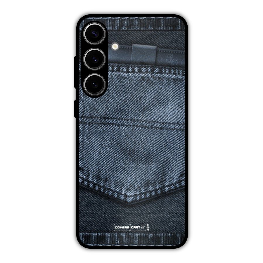 Blue Denim Metal Back Case for Galaxy S24 Plus