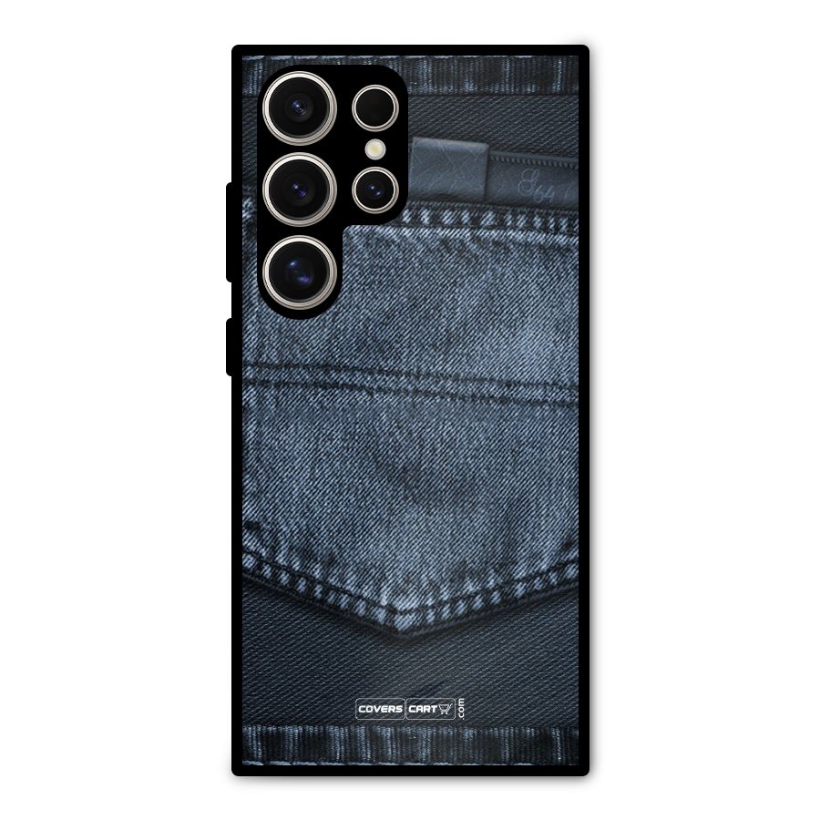 Blue Denim Metal Back Case for Galaxy S24 Ultra