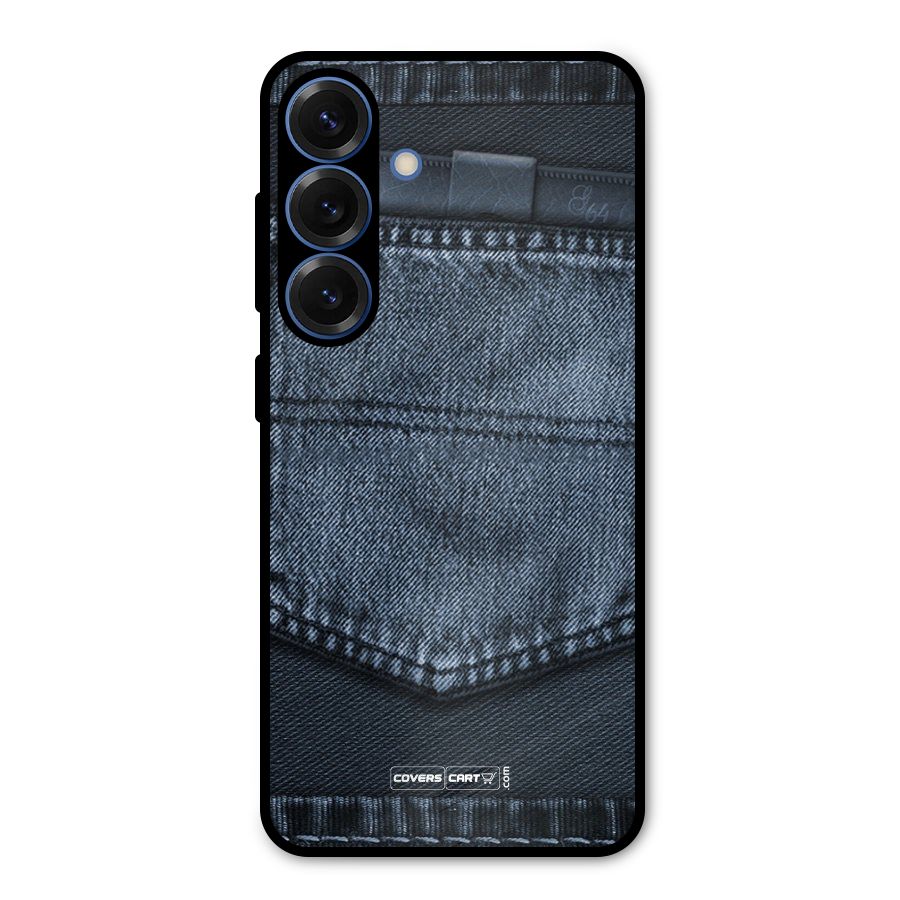 Blue Denim Metal Back Case for Galaxy S25