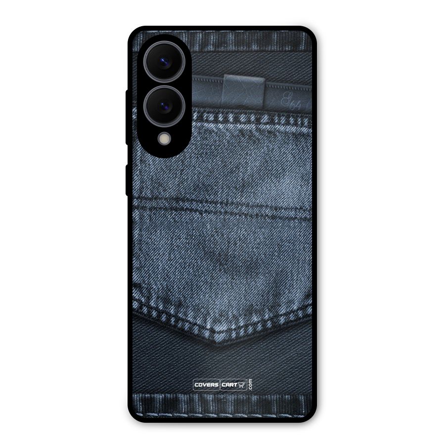 Blue Denim Metal Back Case for Galaxy S25 Edge