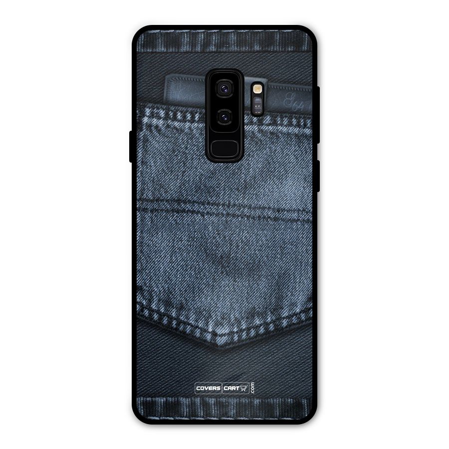 Blue Denim Metal Back Case for Galaxy S9 Plus