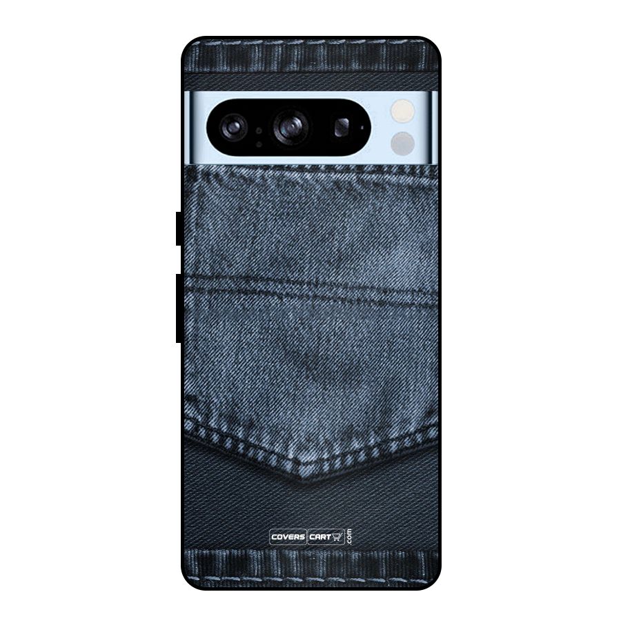 Blue Denim Metal Back Case for Google Pixel 8 Pro