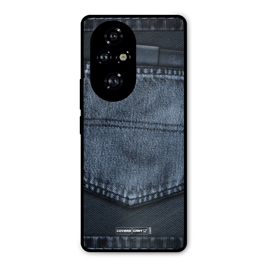 Blue Denim Metal Back Case for Honor 200 Pro