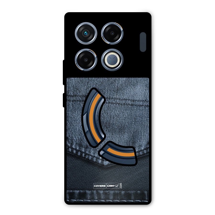 Blue Denim Metal Back Case for Infinix GT 20 Pro