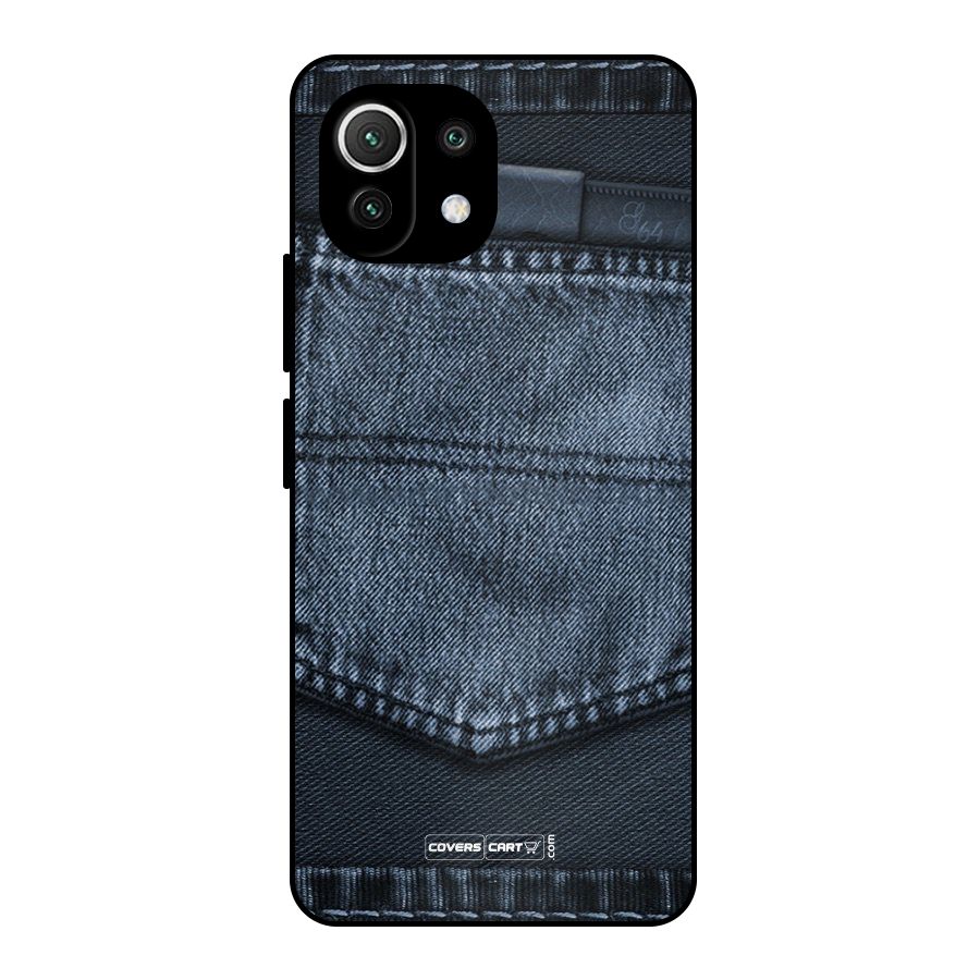 Blue Denim Metal Back Case for Mi 11 Lite NE 5G
