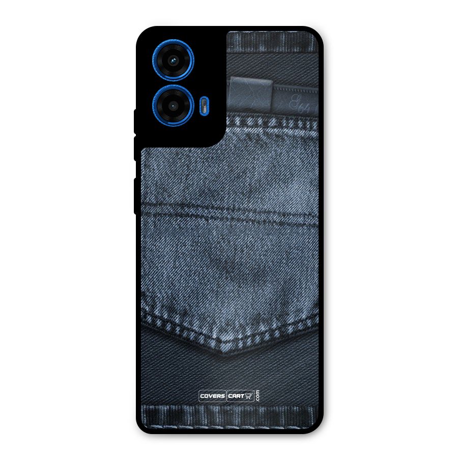 Blue Denim Metal Back Case for Moto G45