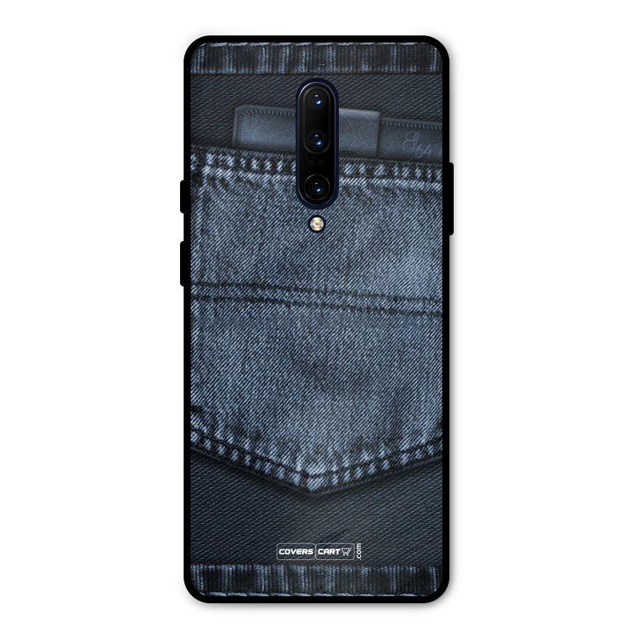 Blue Denim Metal Back Case for OnePlus 7 Pro