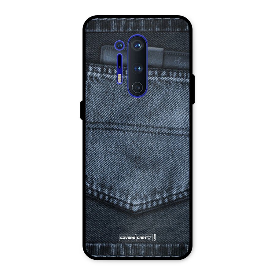 Blue Denim Metal Back Case for OnePlus 8 Pro