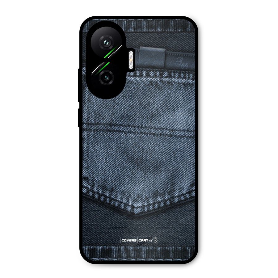 Blue Denim Metal Back Case for Poco F7