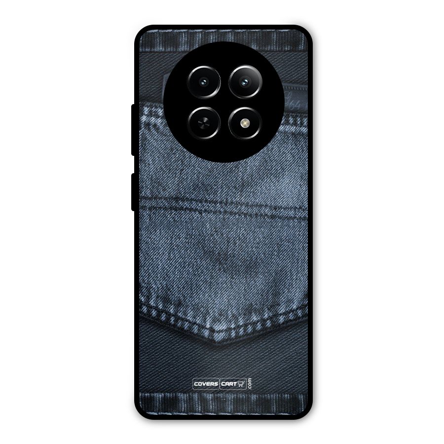 Blue Denim Metal Back Case for Realme 12 5G