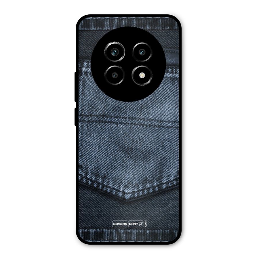 Blue Denim Metal Back Case for Realme 13 Pro