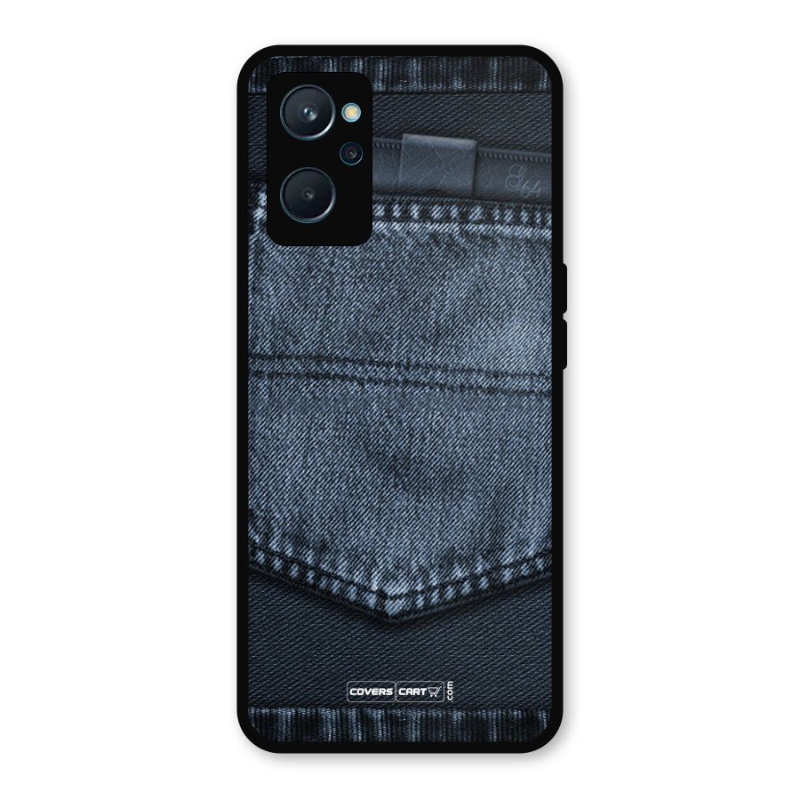 Blue Denim Metal Back Case for Realme 9i